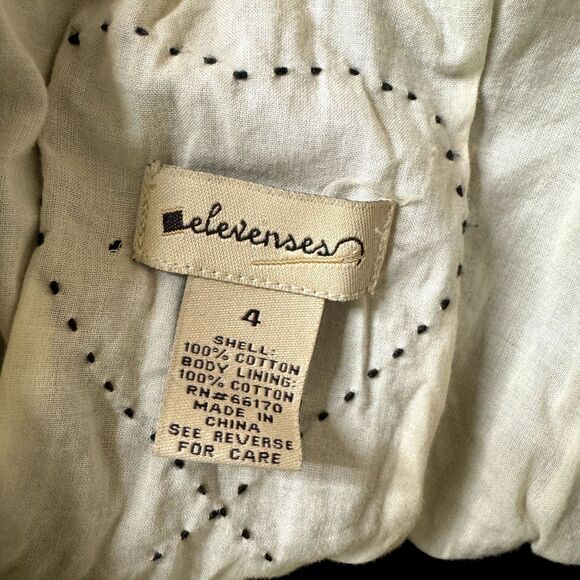 Elevenses Anthropologie Velvet Button Front Jacket Black 4 bv - Picture 5 of 7